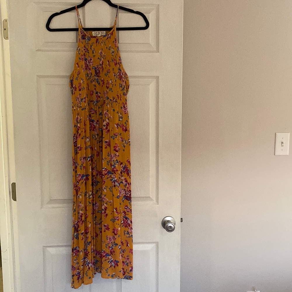 Floral Halter Midi Dress